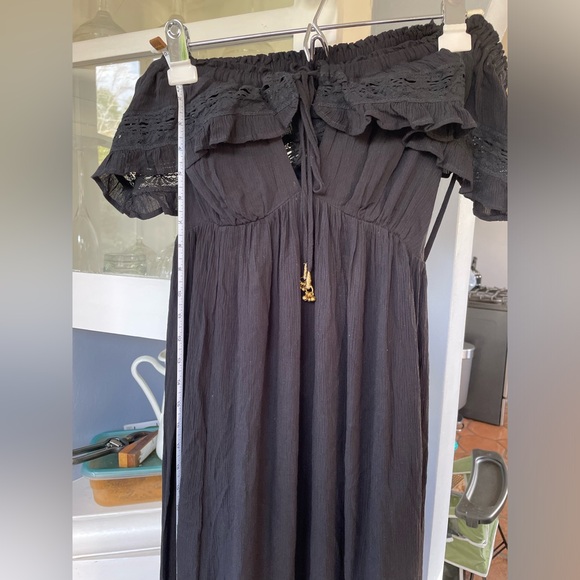Free People Endless Summer Moonlight Ocean off-shoulder Maxi, Black, Small - Picture 16 of 16